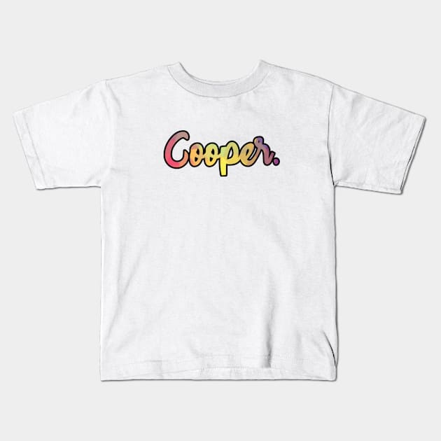 Cool Name Cooper Kids T-Shirt by Batrisyiaraniafitri